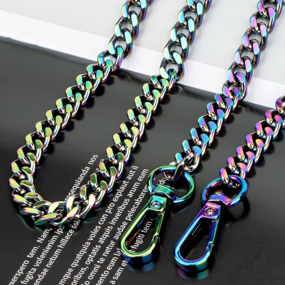 Rainbow Iridescent Chain Shoulder Metal Purse Strap New In Packaging - Picture 2 of 4